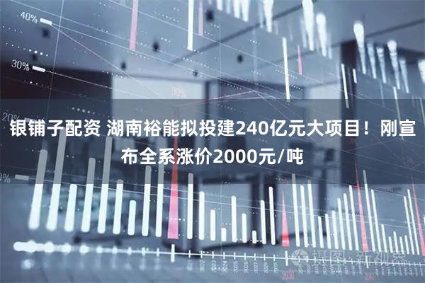 银铺子配资 湖南裕能拟投建240亿元大项目！刚宣布全系涨价2000元/吨