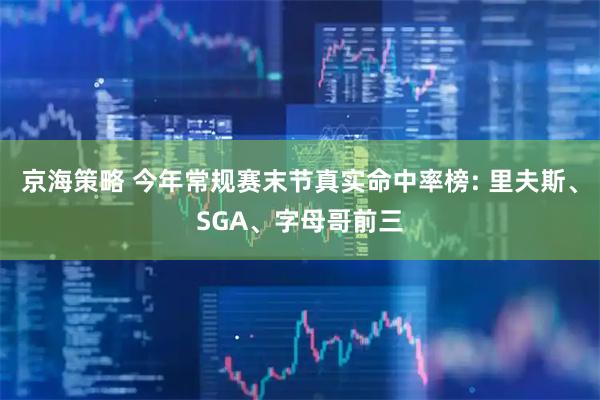 京海策略 今年常规赛末节真实命中率榜: 里夫斯、SGA、字母哥前三